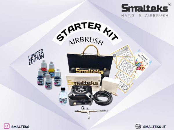 Kit Start completo aerografía en manicura negro (edición limitada) Smalteks