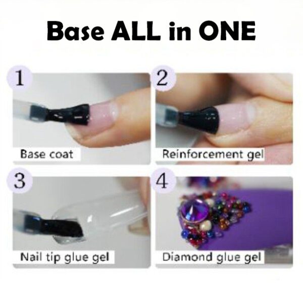 Base ALL in ONE illusion beauty - 10ml (Transparente) lot. 200424 - Imagen 3