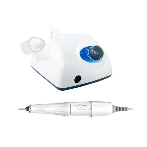Torno para manicura STRONG 210 micromotor mango blanco