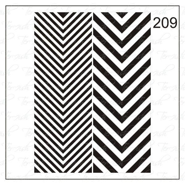 Plantilla para aerografía y diseño de uñas Nº 209