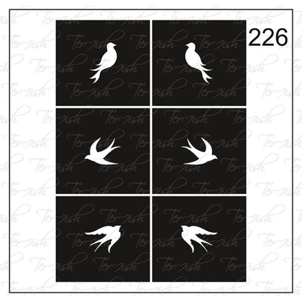 Plantilla para aerografía y diseño de uñas Nº 226