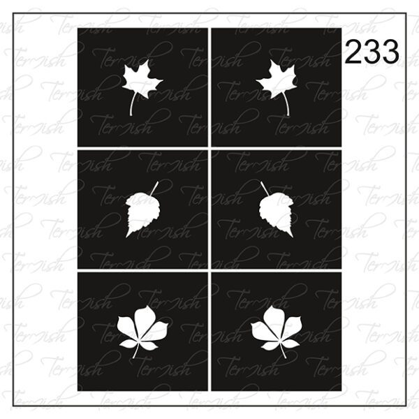 Plantilla para aerografía y diseño de uñas Nº 233