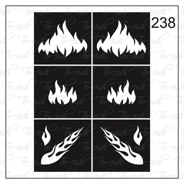 Plantilla para aerografía y diseño de uñas Nº 238