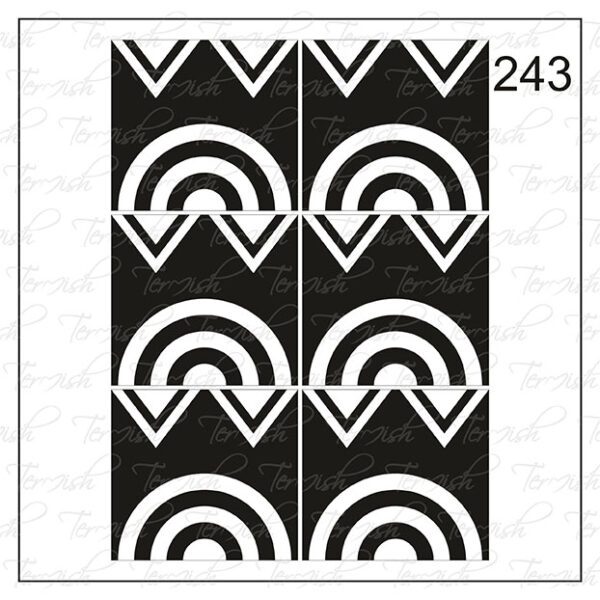 Plantilla para aerografía y diseño de uñas Nº 243