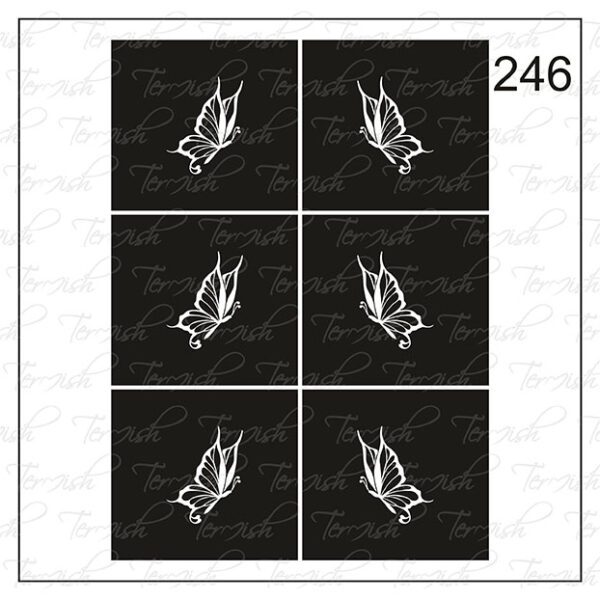 Plantilla para aerografía y diseño de uñas Nº 246