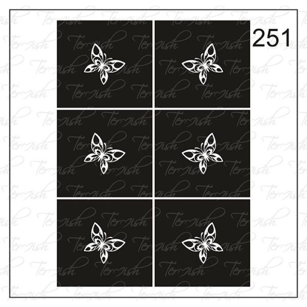 Plantilla para aerografía y diseño de uñas Nº 251