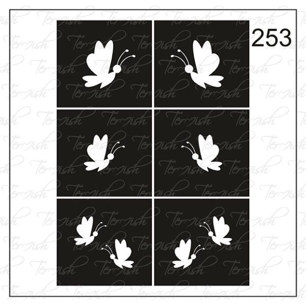 Plantilla para aerografía y diseño de uñas Nº 253
