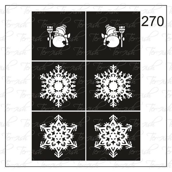 Plantilla para aerografía y diseño de uñas Nº 270