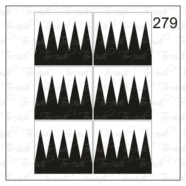Plantilla para aerografía y diseño de uñas Nº 279
