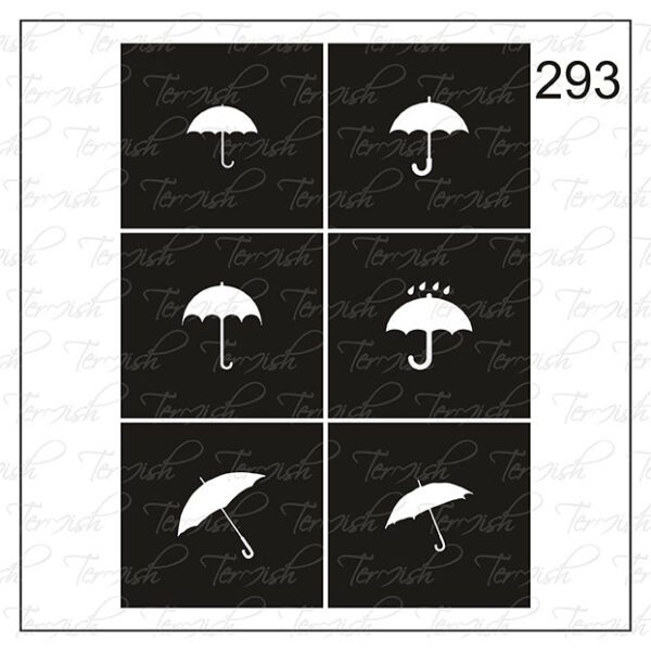 Plantilla para aerografía y diseño de uñas Nº 293