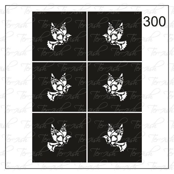 Plantilla para aerografía y diseño de uñas Nº 300