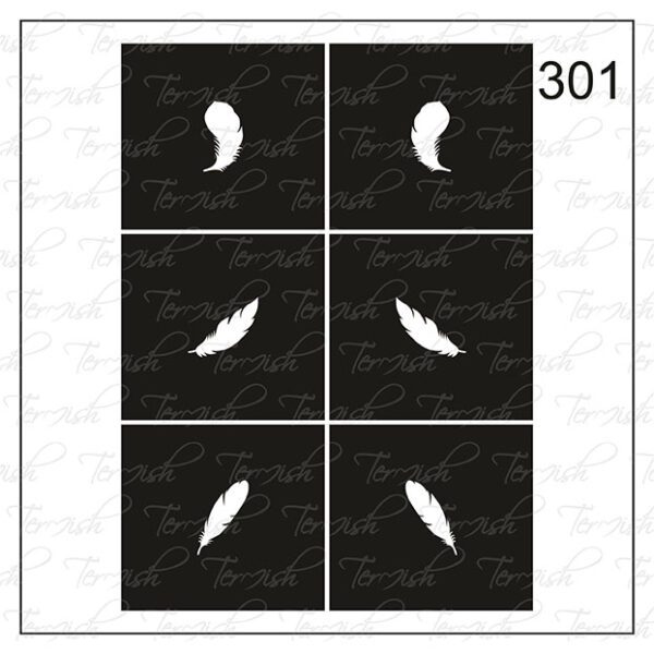 Plantilla para aerografía y diseño de uñas Nº 301