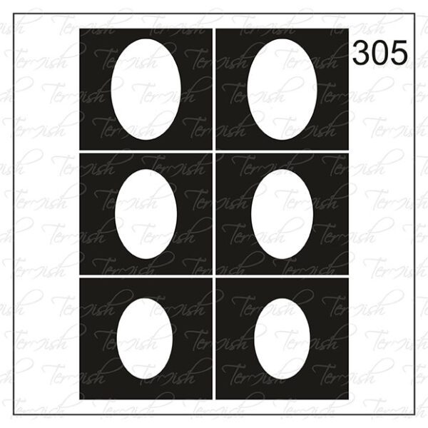 Plantilla para aerografía y diseño de uñas Nº 305