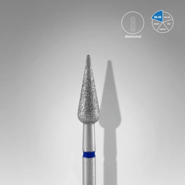 Fresa Manicura Punta Diamante, «Pera Puntiaguda» 4mm Staleks #24 SKU: FA100B040/12