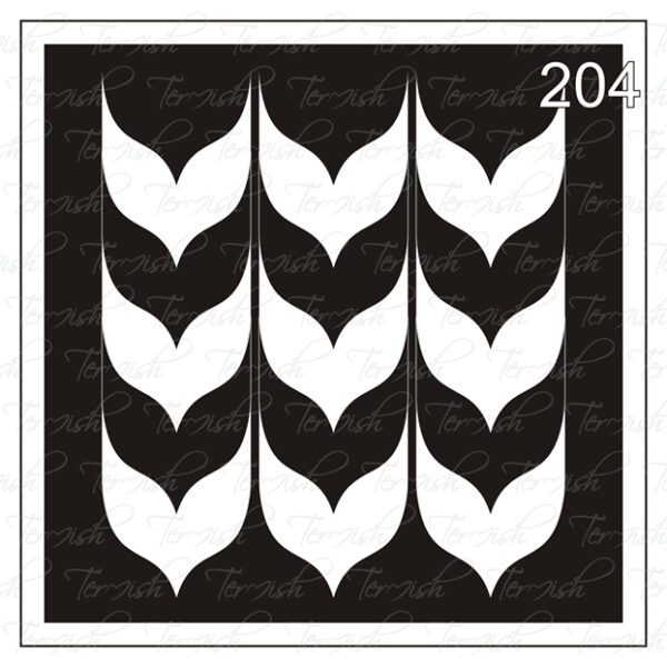 Plantilla para aerografía y diseño de uñas Nº 204