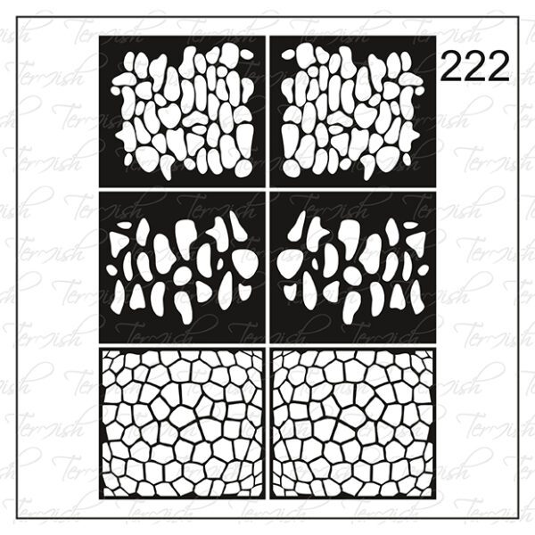 Plantilla para aerografía y diseño de uñas Nº 222