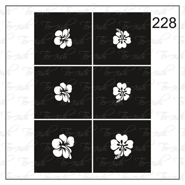 Plantilla para aerografía y diseño de uñas Nº 228