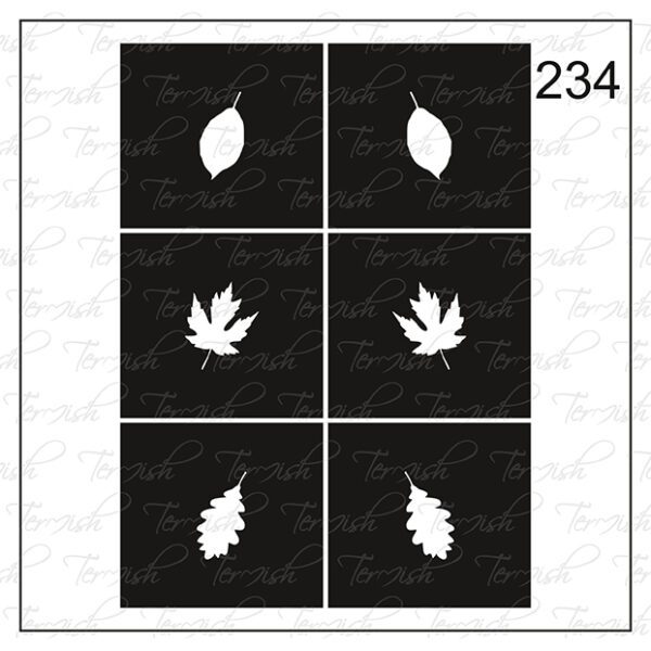 Plantilla para aerografía y diseño de uñas Nº 234