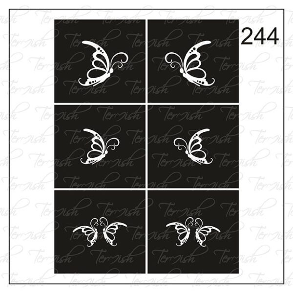 Plantilla para aerografía y diseño de uñas Nº 244