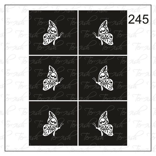 Plantilla para aerografía y diseño de uñas Nº 245