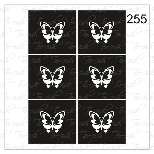 Plantilla para aerografía y diseño de uñas Nº 255