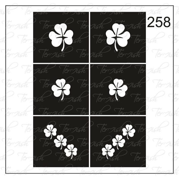 Plantilla para aerografía y diseño de uñas Nº 258