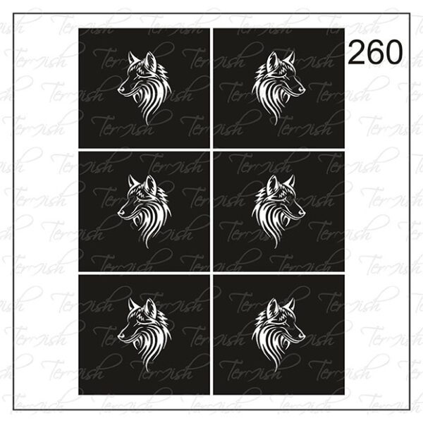 Plantilla para aerografía y diseño de uñas Nº 260