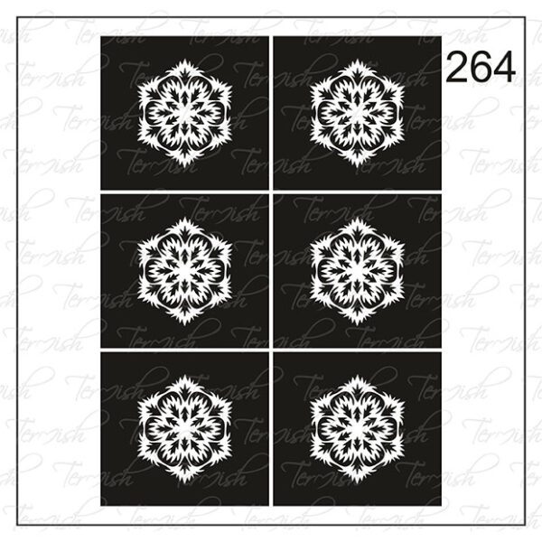 Plantilla para aerografía y diseño de uñas Nº 264