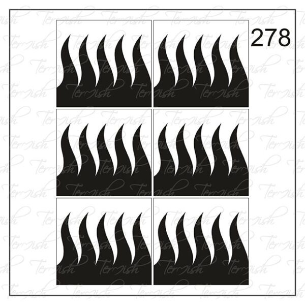 Plantilla para aerografía y diseño de uñas Nº 278