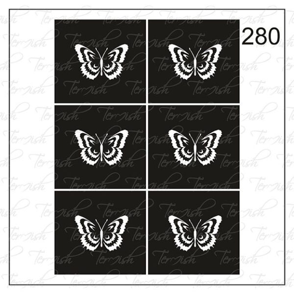 Plantilla para aerografía y diseño de uñas Nº 280