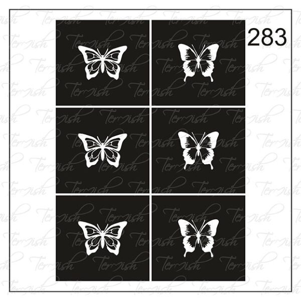 Plantilla para aerografía y diseño de uñas Nº 283