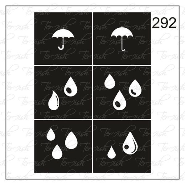 Plantilla para aerografía y diseño de uñas Nº 292
