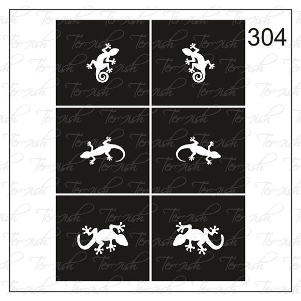Plantilla para aerografía y diseño de uñas Nº 304
