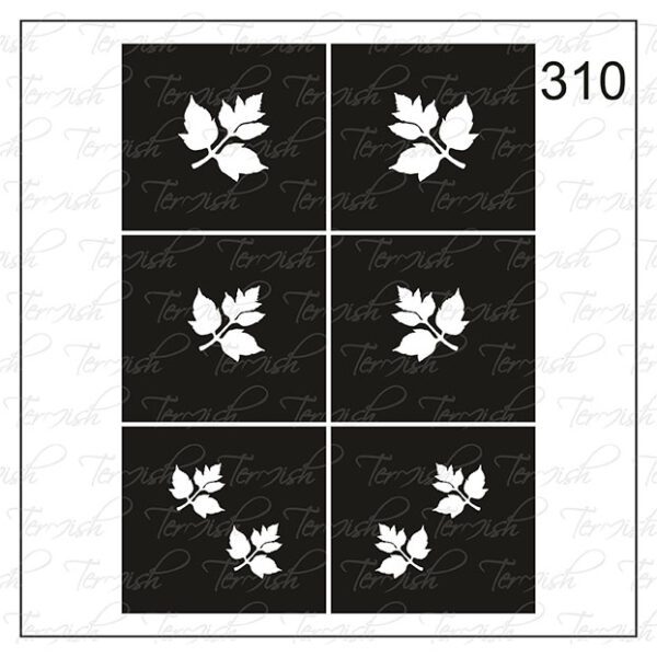 Plantilla para aerografía y diseño de uñas Nº 310