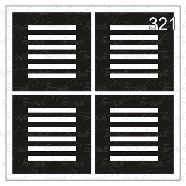 Plantilla para aerografía y diseño de uñas Nº 321