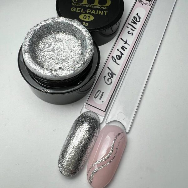 Gel paint Silver 1 illusion beauty Nails - 5gr - Imagen 4
