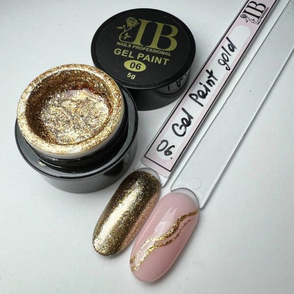 Gel paint Gold 6 illusion beauty Nails - 5gr - Imagen 4