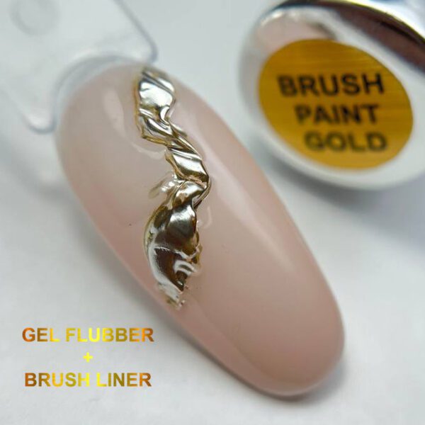 Brush Paint Liner Gold illusion beauty Nails - 8ml - Imagen 2