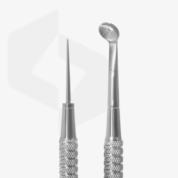 Herramienta De Doble Punta Para Cuidado De Belleza EXPERT 20 TIPO 4 (UNO Grande Y Recto Con Aguja En Forma De V) Staleks ZE-20/4 - Imagen 2