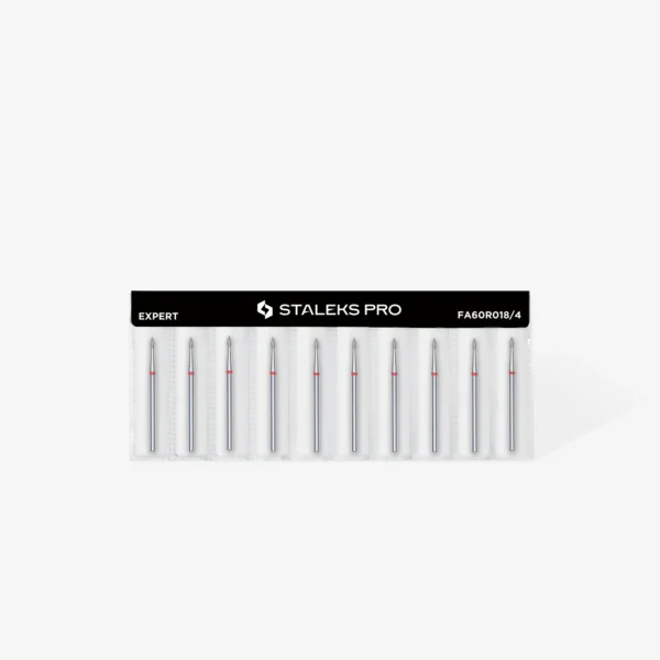 Fresa manicura Punta Diamante, «Mazorca Puntiaguda» 1.8mm Staleks #26 SKU: FA60R018/4 - Imagen 3