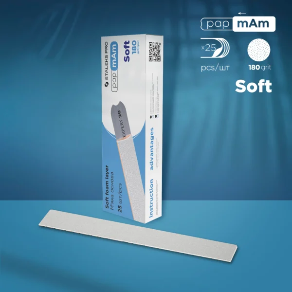 Limas Desechables Blancas De PapmAm (Con Capa De Espuma Suave) EXPERT 20 (25 Unidades) Staleks DFCE-20-180/25W