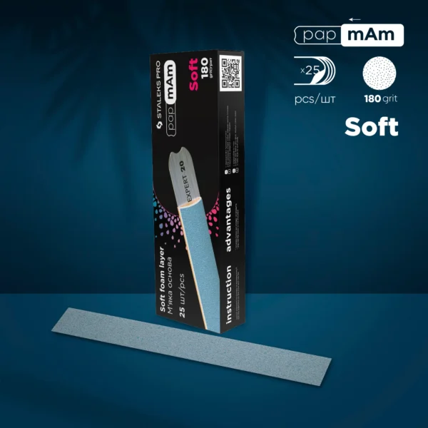 Limas Desechables PapMam (Con Capa De Espuma Suave) EXCLUSIVE 20 (25 Uds.) Staleks DFCX-20-180/25