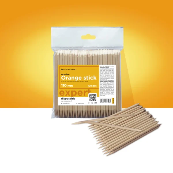 Palito De Naranjo STALEKS PRO Para Manicura, 100 unidades, de Madera, 110mm. Staleks DOS-30/100