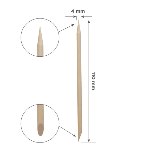 Palito De Naranjo STALEKS PRO Para Manicura, 100 unidades, de Madera, 110mm. Staleks DOS-30/100 - Imagen 2