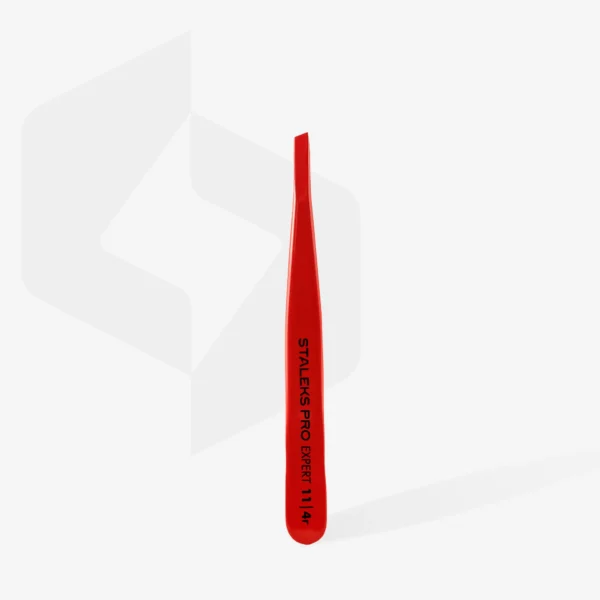 Pinza Para Cejas EXPERT 11 TYPE 4 Roja Staleks TE-11/4R - Imagen 3