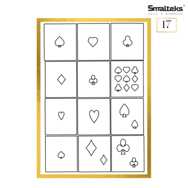 Plantilla para aerografía y diseño de uñas Smalteks 17