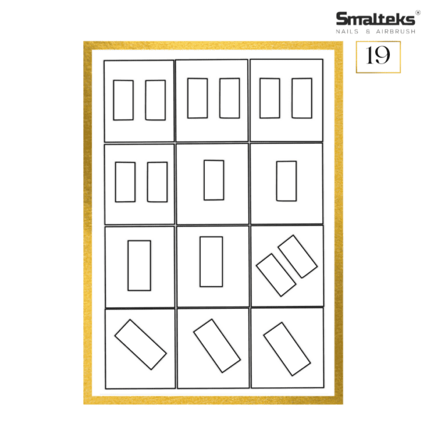Plantilla para aerografía y diseño de uñas Smalteks 19
