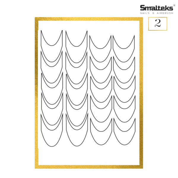Plantilla para aerografía y diseño de uñas Smalteks 02