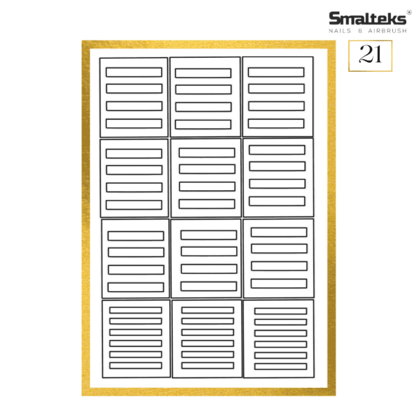 Plantilla para aerografía y diseño de uñas Smalteks 21