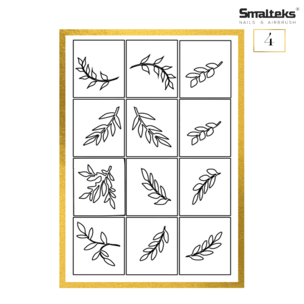 Plantilla para aerografía y diseño de uñas Smalteks 04